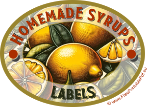 Free Homemade Syrups Labels PDF