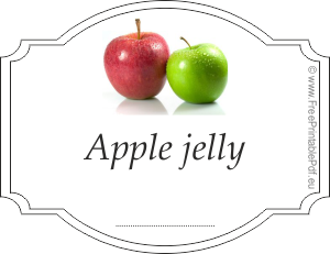 Apple jellies labels
