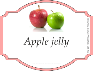 Stickers for apple jelly