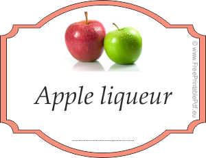 How to make labels for apple liqueur