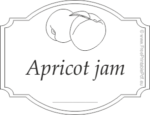 Apricot Jam Homemade Label
