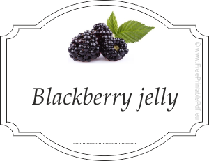 Blackberry jellies labels