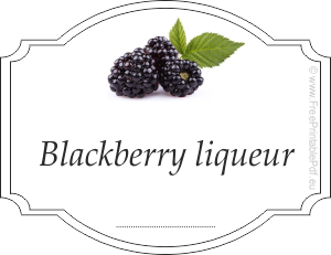 Homemade blackberry liqueur