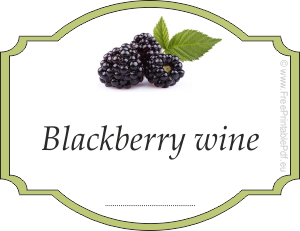 Stickers for blackberry wine