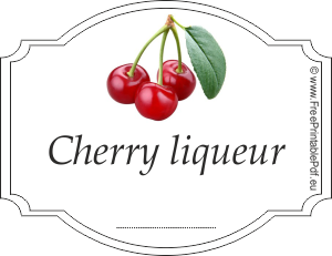 Homemade cherry liqueur
