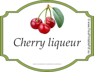 How to make labels for cherry liqueur