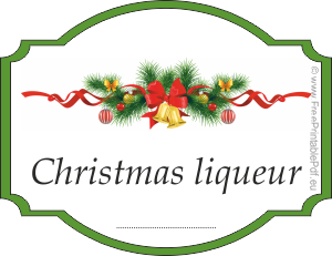 How to make labels for christmas liqueur