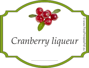 How to make stickers for cranberry liqueur
