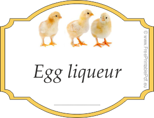 How to make labels for egg liqueur