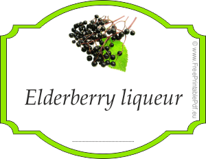 How to make labels for elderberry liqueur
