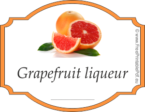 How to make labels for grapefruit liqueur