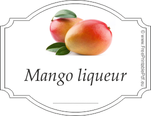 Homemade mango liqueur