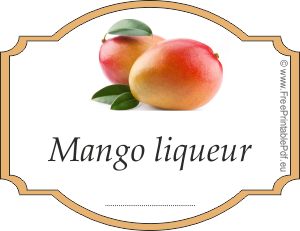 How to make labels for mango liqueur