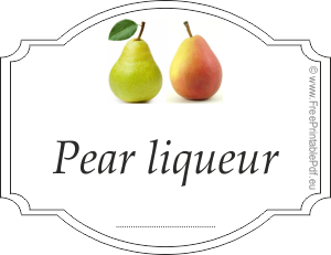 Homemade pear liqueur
