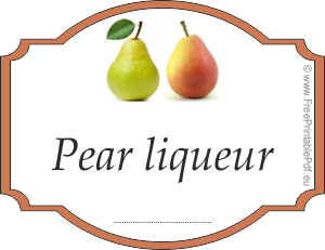 How to make labels for pear liqueur