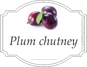 Plum chutney stickers