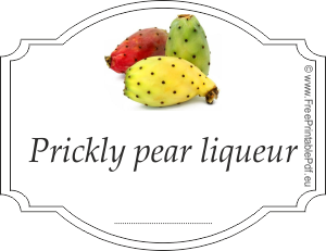 Homemade prickly pear liqueur