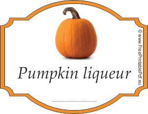 How to make labels for pumpkin liqueur