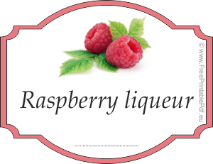 How to make labels for raspberry liqueur
