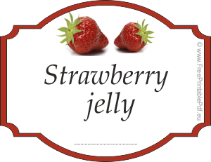 Homemade Strawberry Jelly Label for Jars