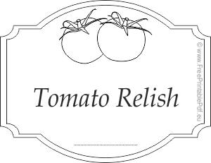 Tomato relish label