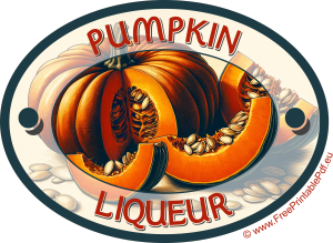 Pumpkin Liqueur Label for Print