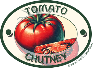 Download Your Free Vintage Tomato Chutney Label - Perfect for Home Canning!