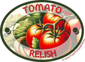 Tomato Relish Label