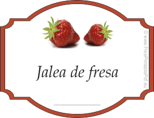 etiqueta para jalea de fresa