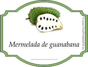 etiqueta para mermelada de guanabana imprimir
