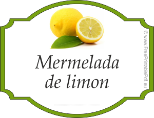 etiqueta de mermelada de limon