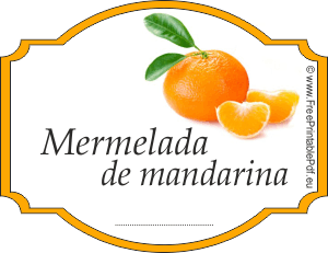 Etiqueta para mermelada de mandarina