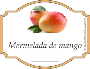 etiqueta para mermelada de mango imprimir
