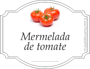 Mermelada de tomate etiqueta