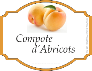 étiquette pour la compote d'abricot