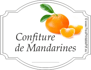 etiquette pour mandarines