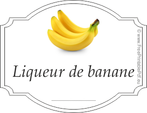 Étiquettes liqueur de banane 2
