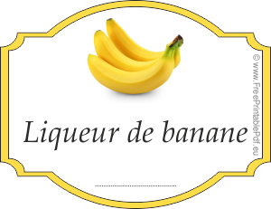Étiquettes liqueur de banane 3