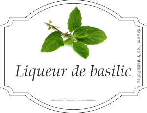 Étiquettes liqueur de basilic 2