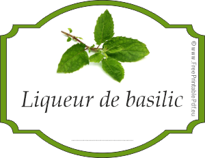 Étiquettes liqueur de basilic 3