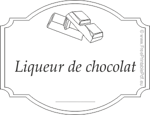 Étiquettes liqueur de chocolat 1