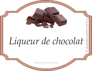 Étiquettes liqueur de chocolat 3