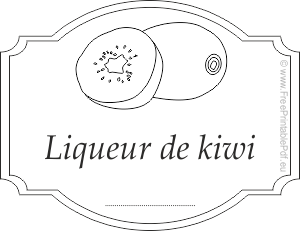 Étiquettes liqueur de kiwi 1
