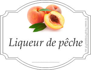 Étiquettes liqueur de pêche 2