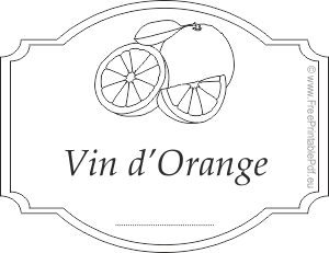 Étiquettes vin d'orange 1