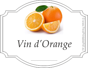 Étiquettes vin d'orange 2