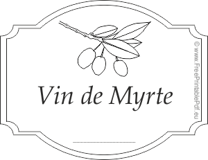 Étiquettes vin de myrtes 1