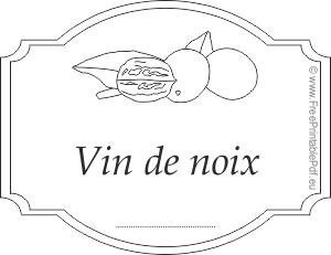 Etiquettes Pour Vin De Noix Gratuit Pdf Imprimable