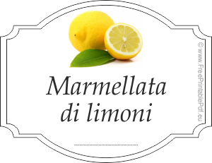 marmellata di limoni etichette