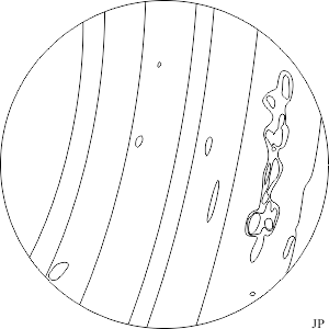 惑星天王星カラーシートのイラスト